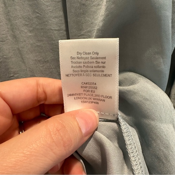 Dolan Light Blue Ruffle Blouse Size Medium - Picture 4 of 5